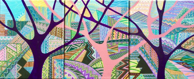 Wonderland, 2017, Acrylic on canvas, 8 x 10 in (1)